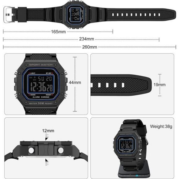 Outdoor Sports Army Multifunction Watch for Men with LED Backlight Stopwatch - Picture 3 of 7